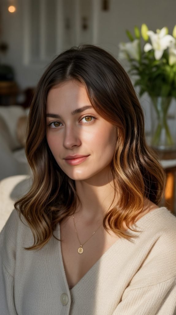 Face-Framing Caramel Highlights