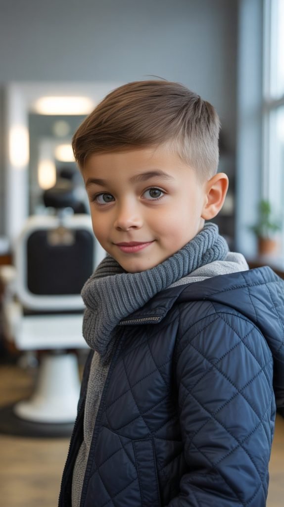 Classic Crew Cut with Winter Texture