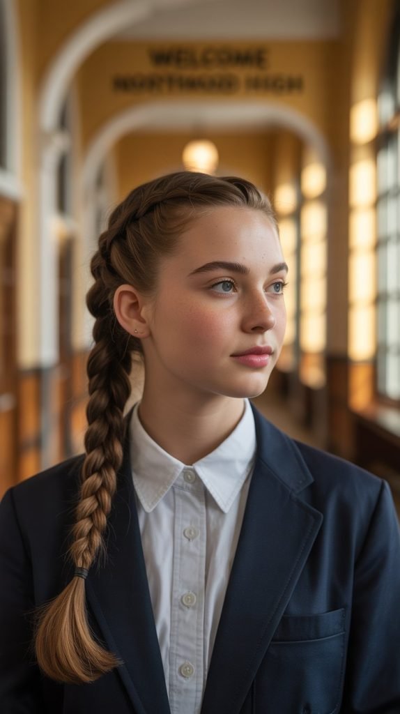 French Braid Ponytail for Classic Appeal