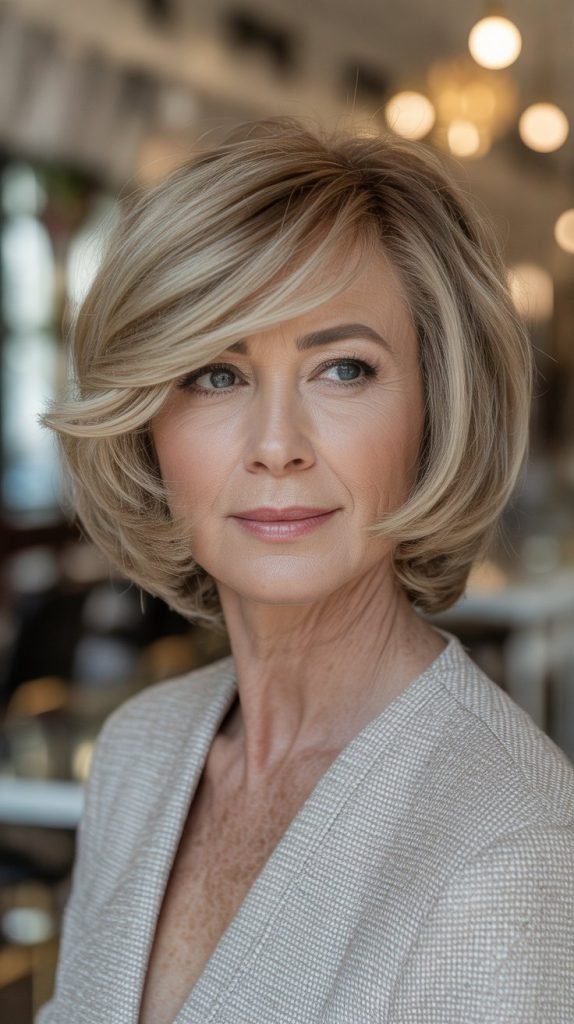 Feathered Bob for Fine Hair