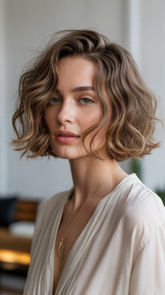 Tousled Wavy Bob