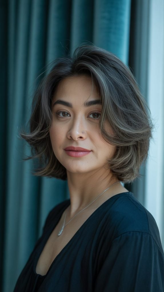  Medium Textured Cut for Round Faces