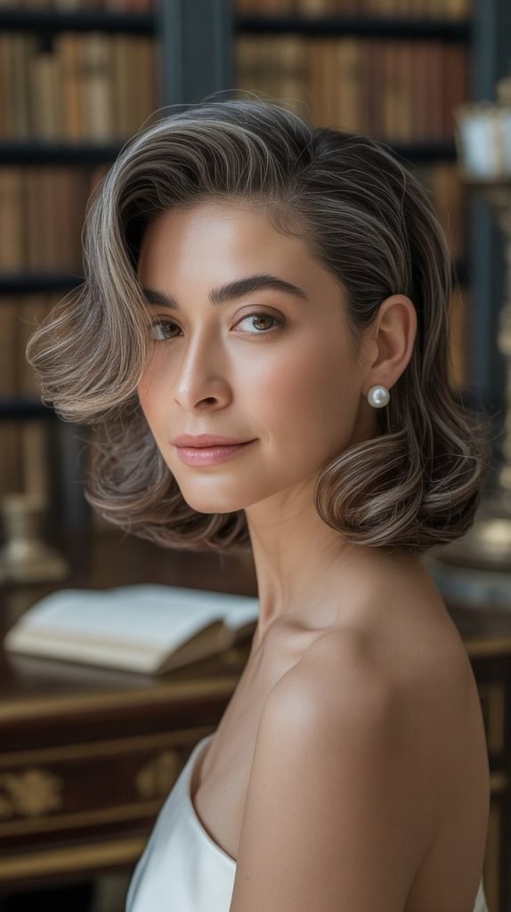 Curved Layers for Medium Hair