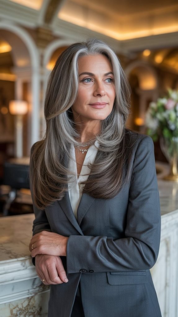  Long Straight Hair with Subtle Layers