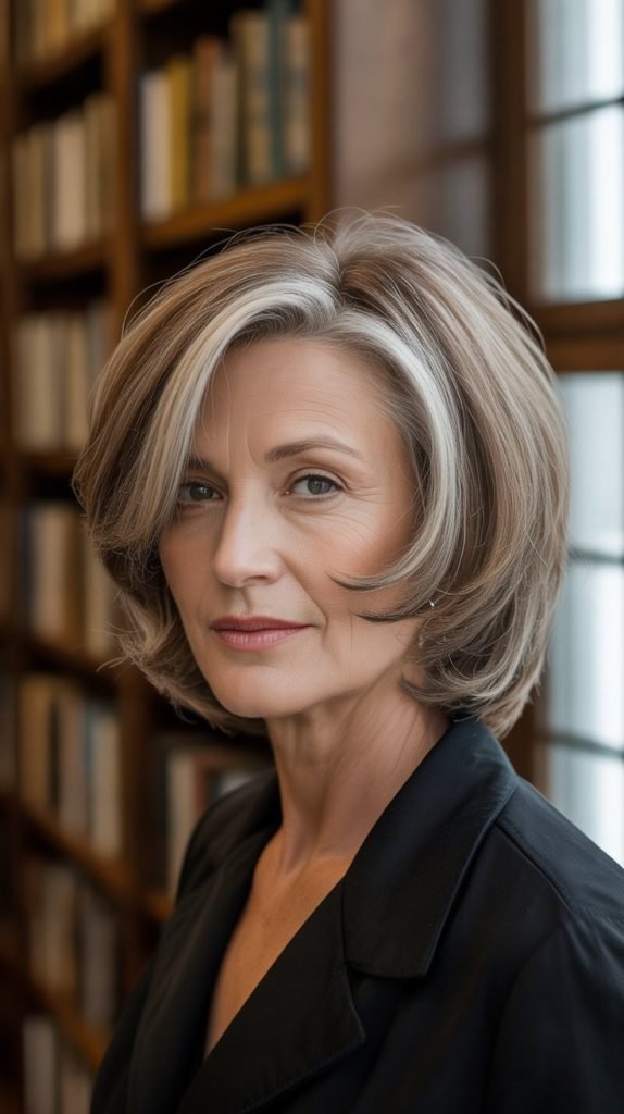 Layered Bob with Curved Ends