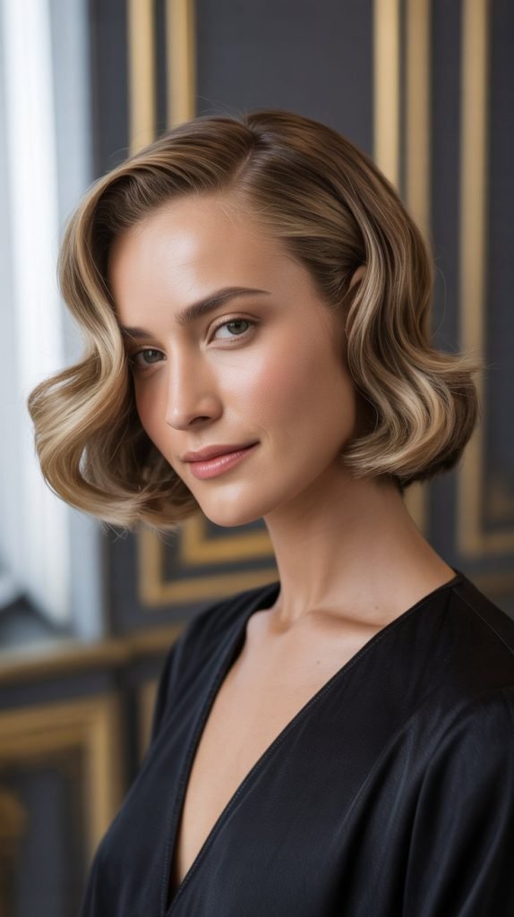 Classic Wavy Bob with Modern Twist
