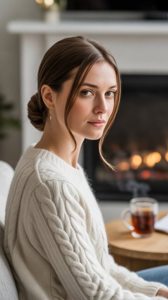 Straight Hair Winter Protection Styles