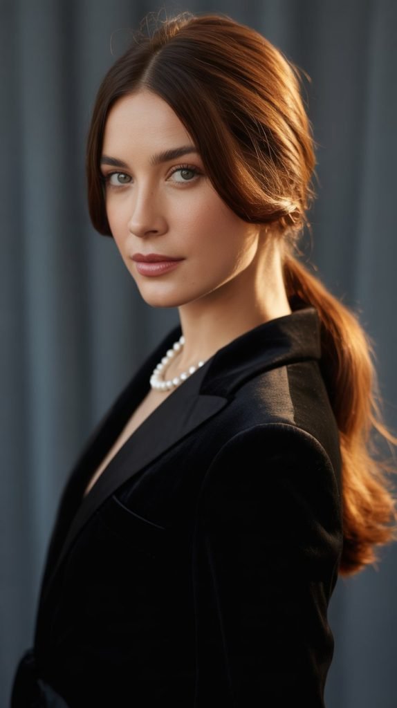 Rich Brown Low Ponytail