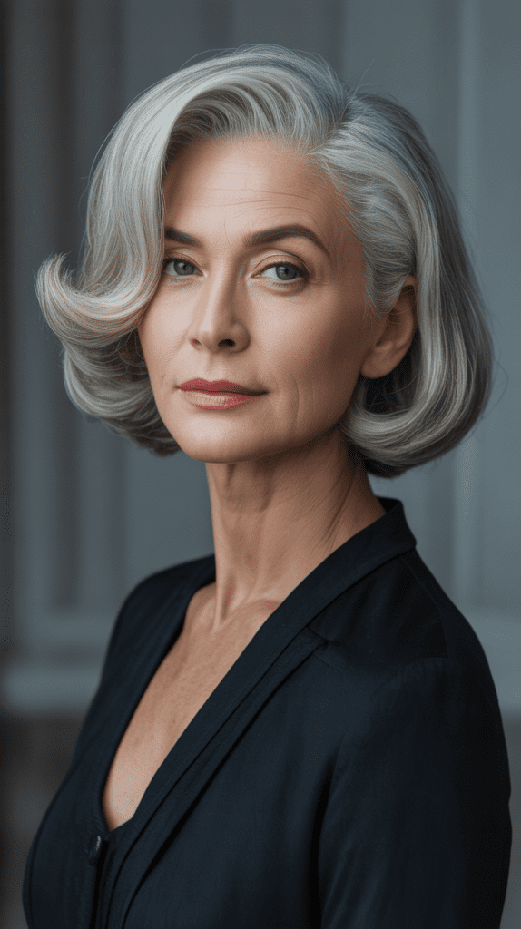 Side-Parted Bob with Subtle Flip