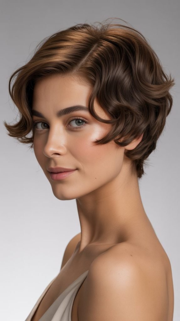  Classic Wavy Pixie Cut
