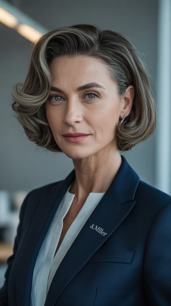  Voluminous Bob with Curve