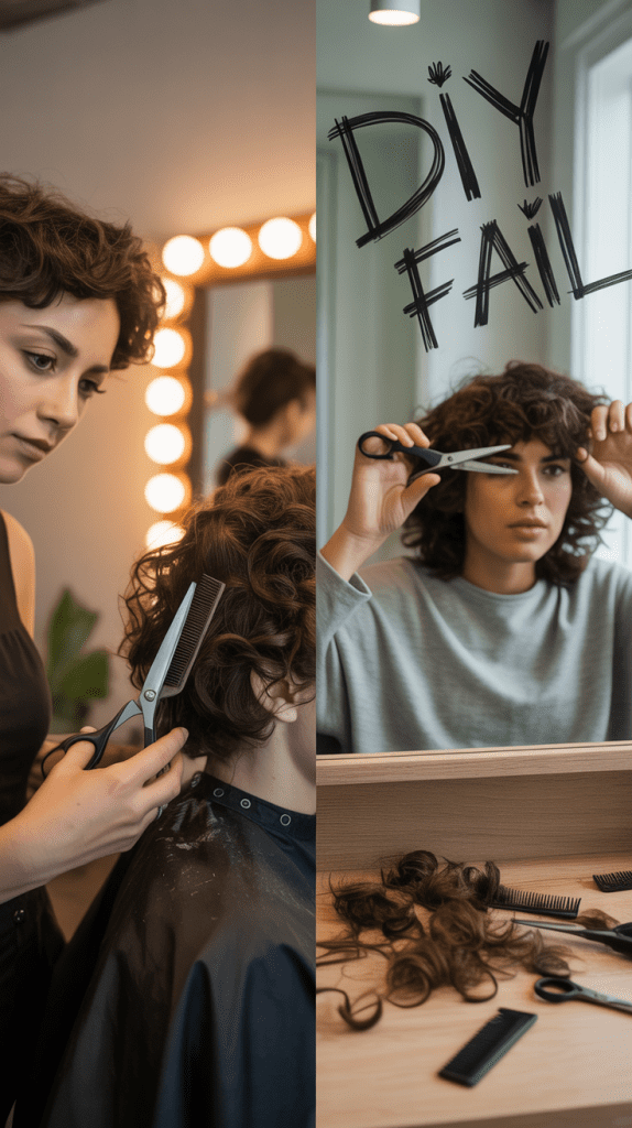 Professional vs. DIY Curly Cutting