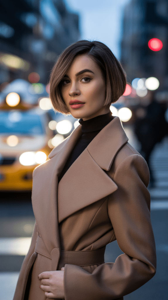 Asymmetrical Bob with Side Part