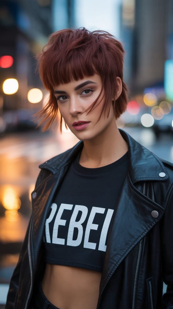 Textured Crop with Choppy Bangs