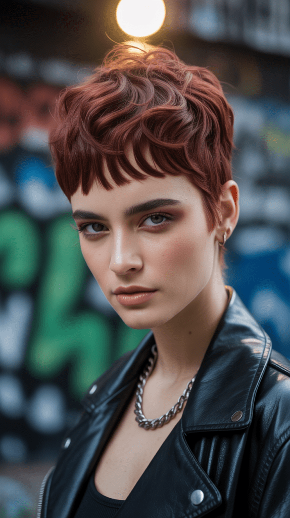  Wavy Pixie with Choppy Micro Bangs