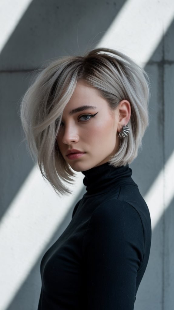Asymmetrical Mid-Length Bob