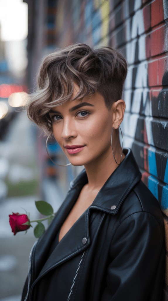 Wavy Pixie Bob with Curtain Fringe