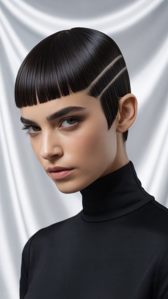Micro Bangs with Stacked Inverted Bob