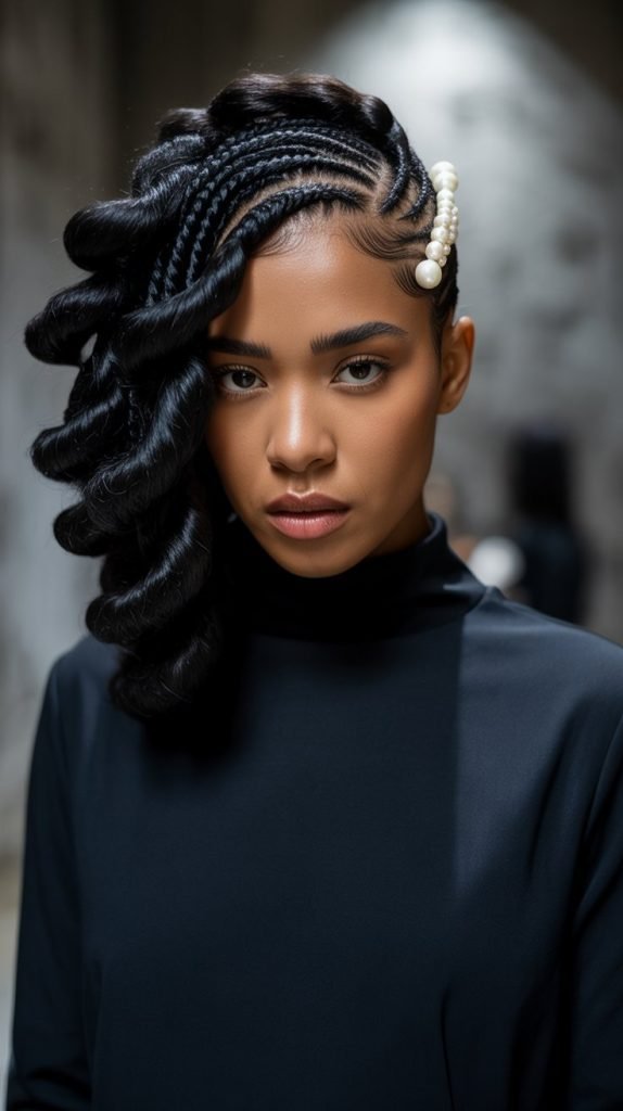 Extreme Side Part Knotless Braids