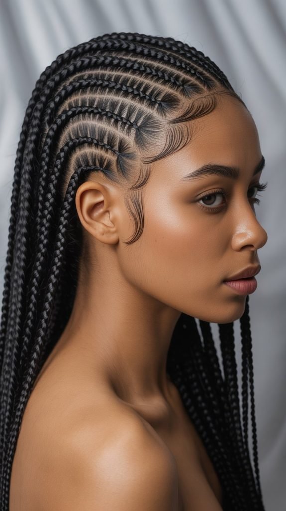 Basic Edge Laying Techniques for Fulani Braids