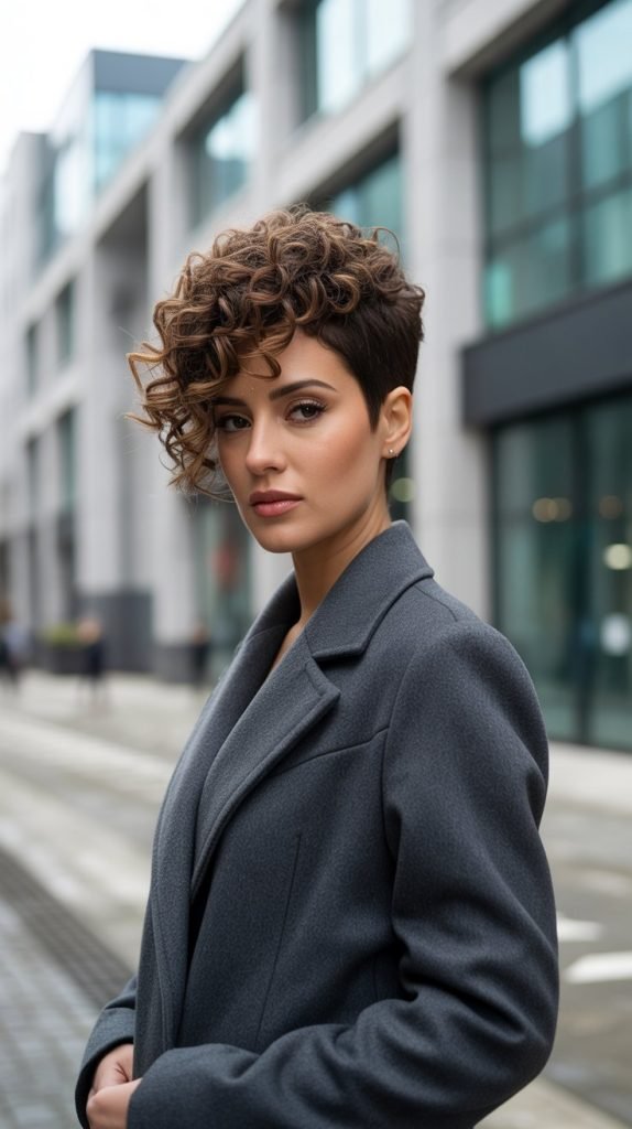 Voluminous Curly Pixie