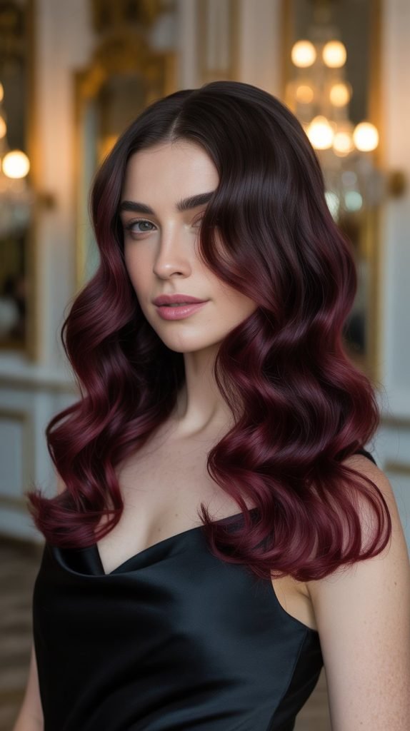 Burgundy Velvet Ombre