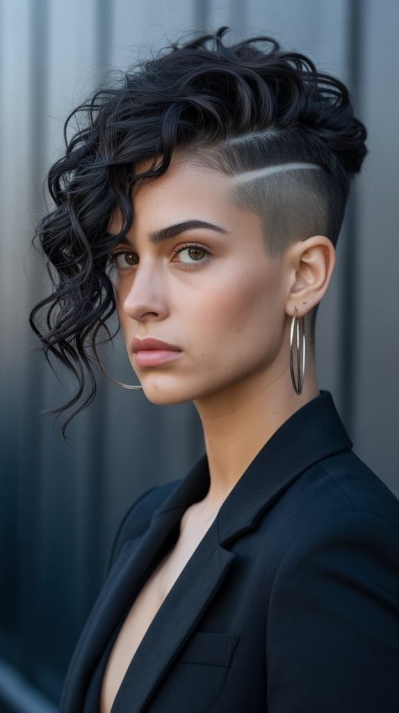 Curly Disconnected Undercut