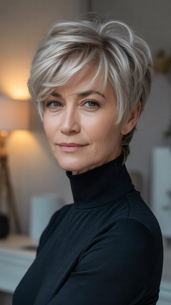  Layered Pixie Cut with Volume