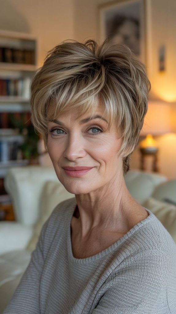 Layered Pixie with Textured Fringe