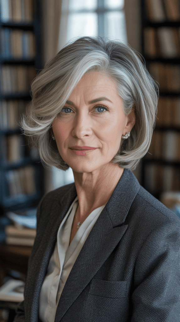 Layered Bob with Side Sweep