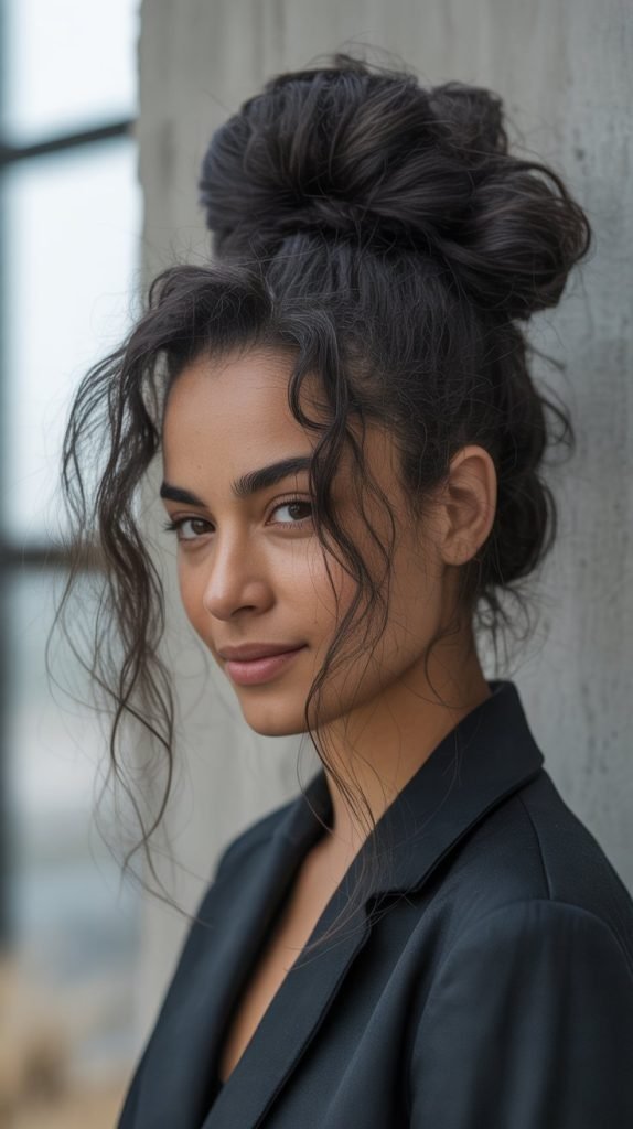  Chunky Messy Low Bun