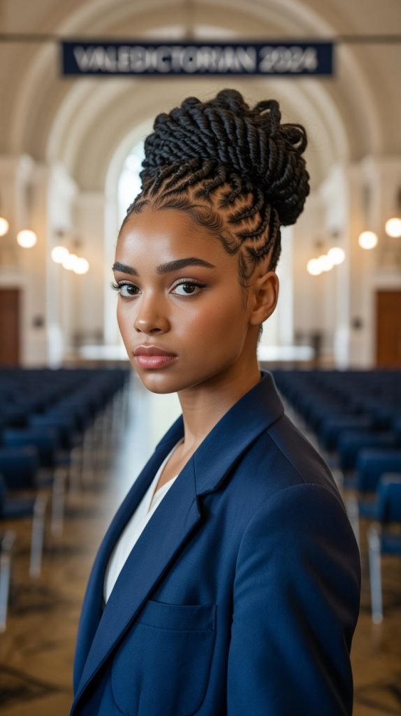 Braided Updo with Twists