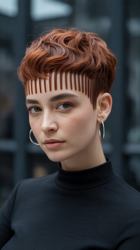 Wavy Pixie with Vertical Elements