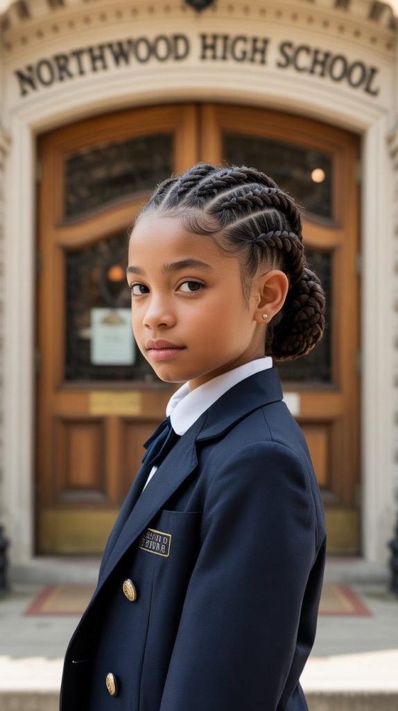 Braided Crown with Low Bun