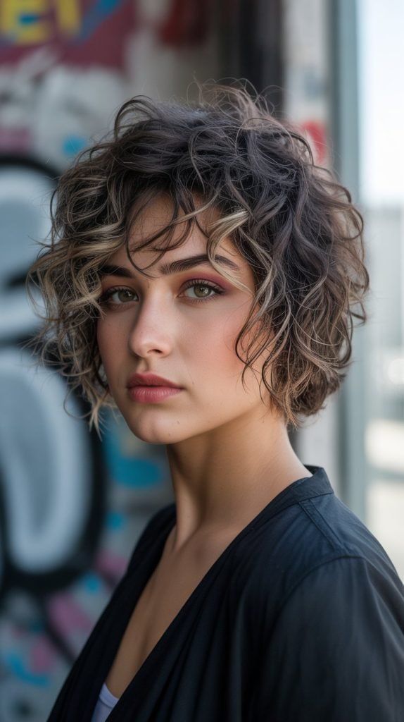 Curly Wolf Cut