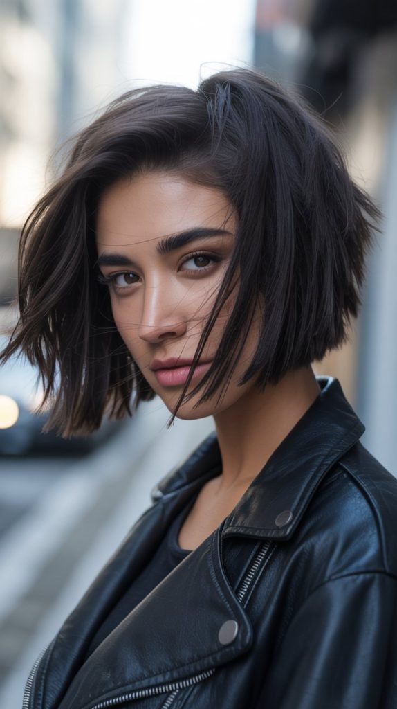 Choppy Bob with Razored Ends