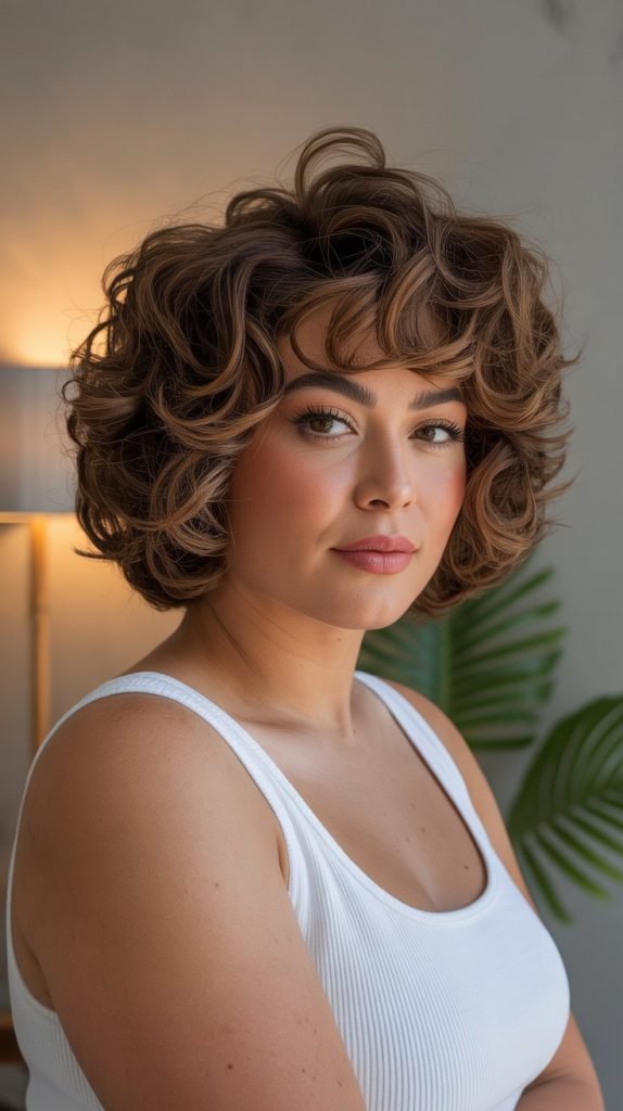Curly Shag French Bob Fusion