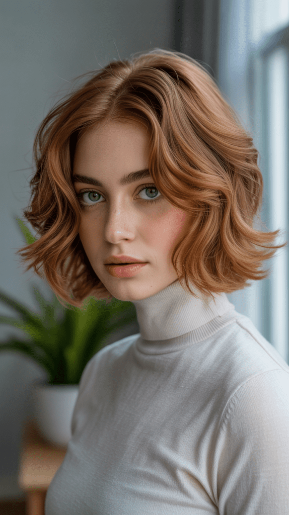 Shoulder-Length Waves with Face-Framing Layers