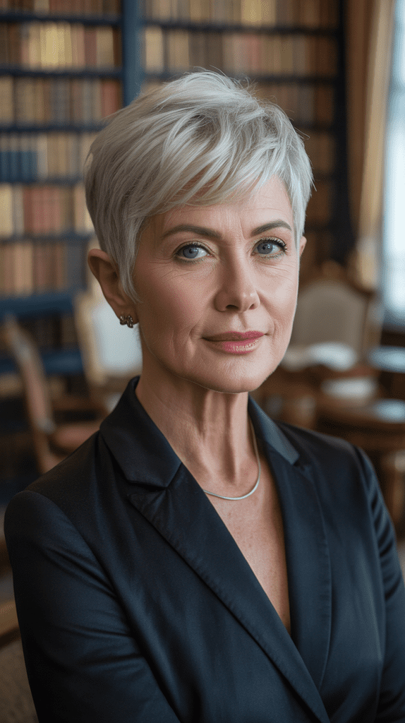 The Classic Pixie Cut for Silver Hair