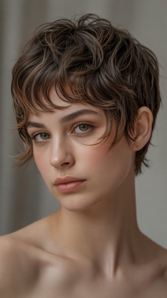 Textured Crop Wavy Pixie