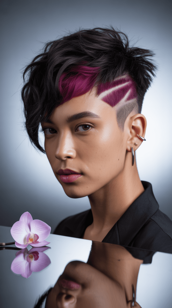 Disconnected Pixie with Dramatic Side Shave