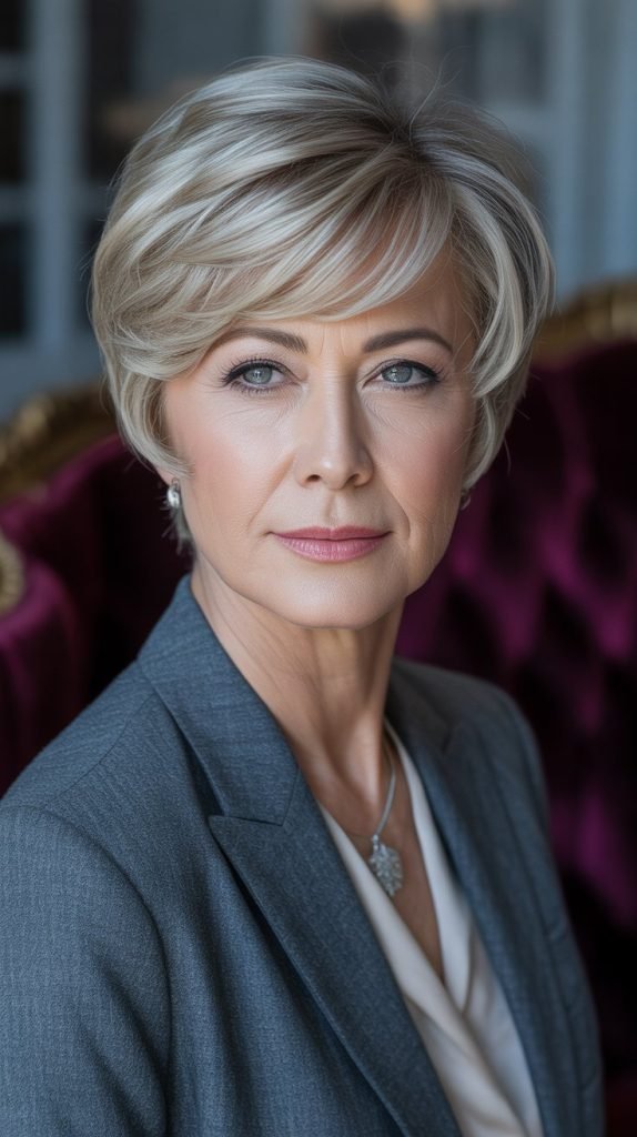 The Classic Pixie with Side-Swept Bangs