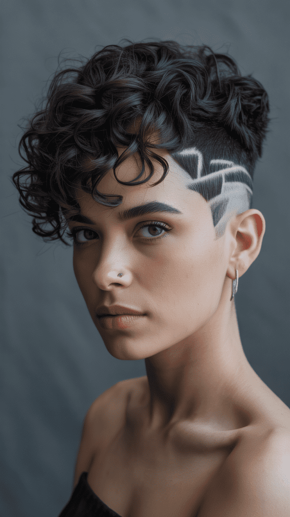 Disconnected Curly Pixie with Fade Transitions