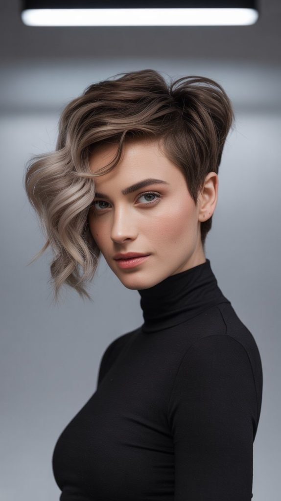 Wavy Asymmetrical Pixie