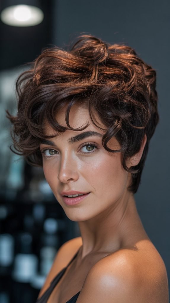 Layered Curly Pixie