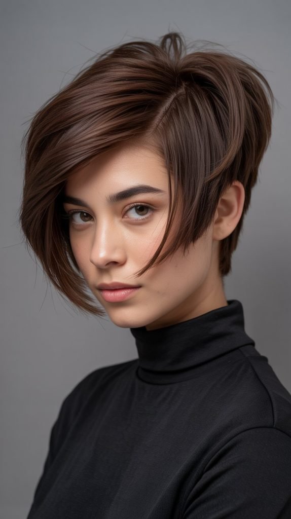 Graduated Crop with Side Part