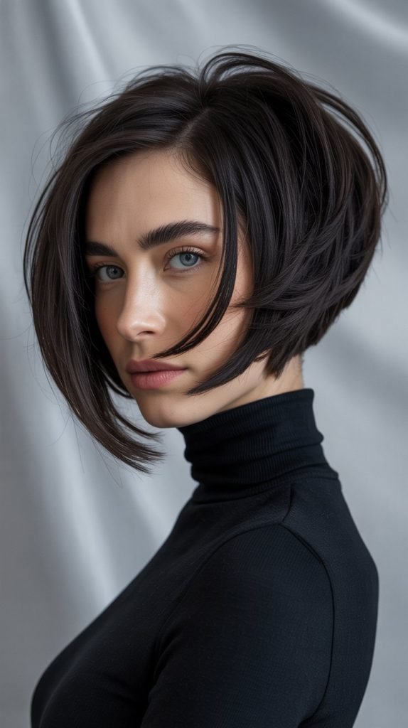 Asymmetrical Bob with Volume Layers