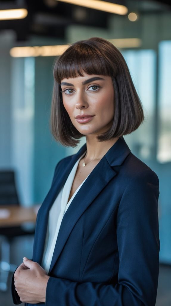 Blunt Medium Cut with Internal Layers