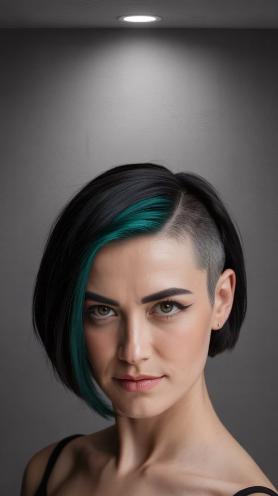 Asymmetrical Bob with Shaved Side