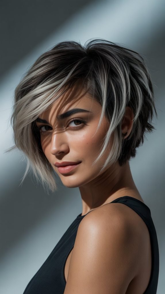 Edgy Bob with Texture Contrast